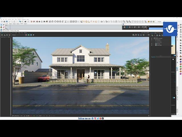 Clear Blue Sky in V-Ray 6 for SketchUp | Sketchup vray