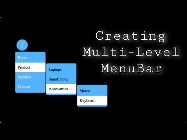 Creating 'Multi-Level Menu Bar' By Using HTML & CSS || @ProgMasters ||