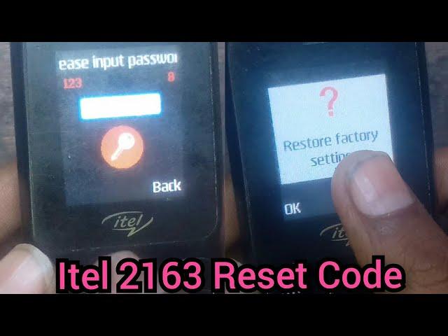 Itel 2163 Reset Code | Itel Mobile reset code | itel 2163 password reset