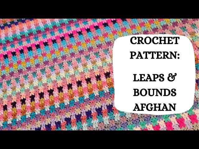 Crochet Pattern: Leaps & Bounds Afghan | Tutorial, DIY, Beginner Crochet, Easy Crochet Afghan,Cute 