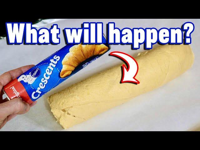 What if.. You bake Pillsbury Crescent Rolls WITHOUT unrolling?