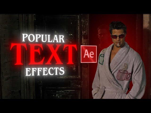 Popular Text Effect + Preset Link I After Effect Text Effects