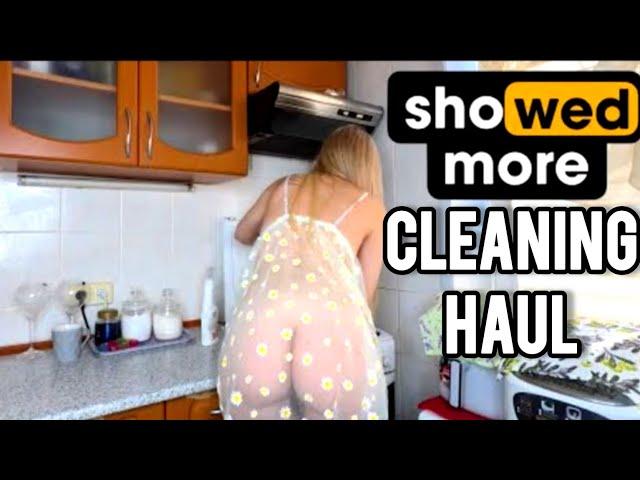 4k Ultra video ]️ Bodyart cleaning with emily iam body art suti cleaning house haul.