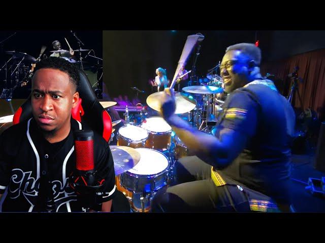 DrumCam! Larnell’s Serpentine Fire Drum Solo - Drummer Reaction!