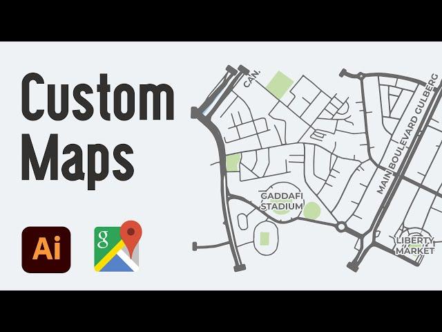 Create Custom Google Maps (Complete) in Adobe Illustrator & Snazzy Maps (2021)