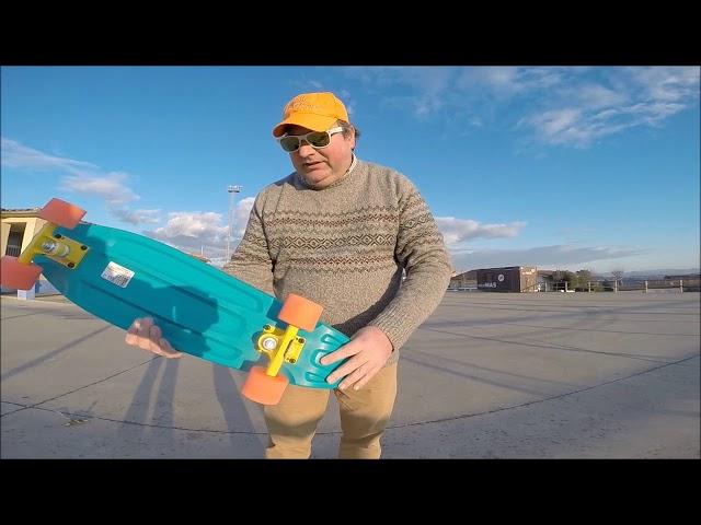 unboxing and test pennyboard oxelo big yamba and wood with victorinox.