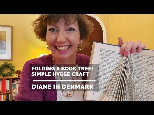 Folding a book tree! Super simple hygge craft for winter or Christmas