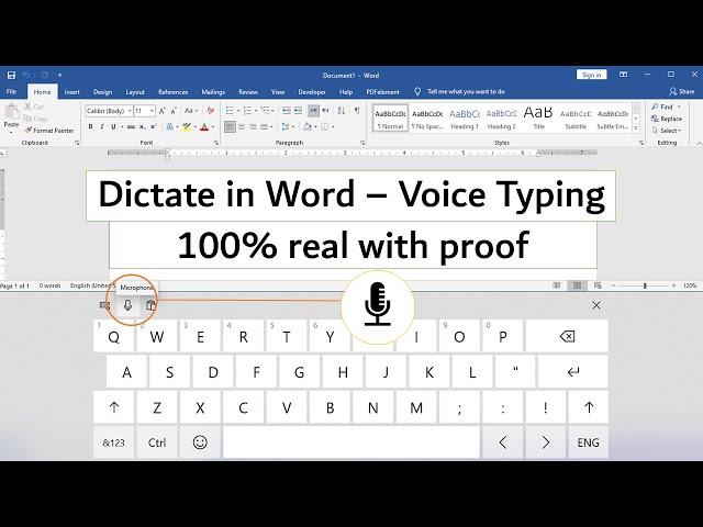 MS Word dictation option not available | Voice Typing in MS Word