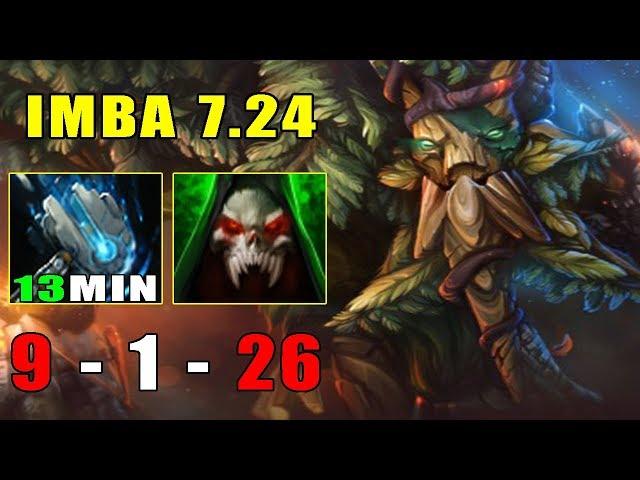 IMBA Rework [Treant Protector] Roaming 13Min Meteo Hammer Most Annoying (FullGame Dota2 7.24)