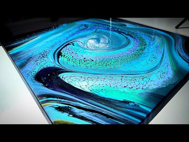 Stunning Blue Galaxy Painting: Fluid Art Tutorial