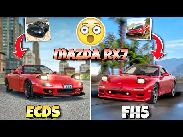 Mazda rx7|| in Extreme car driving simulator and Forza horizon 5||