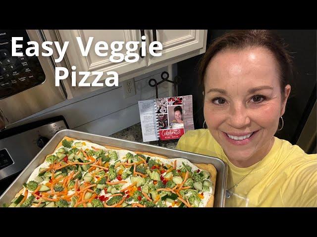 Easy Cold Veggie Pizza | What to make for a party | Finger food | Vegetables | Vegetable appetizer