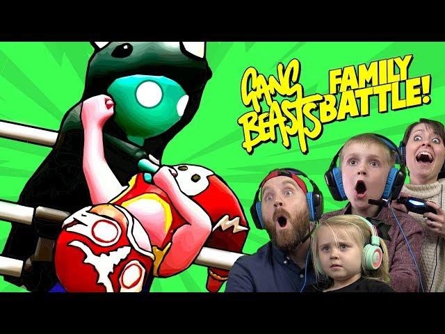 Captain Slammo is a Beast (Gang Beasts Family Battle) | K-City GAMING