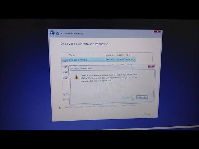 Qual Partição Instalar o Windows na Formatação? Apagar Todas?