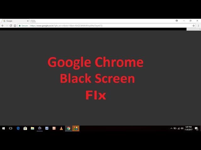 Fix Google Chrome black screen Issue on Windows 10/8/7