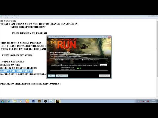 how to change language TO ENGLISH in NFS THE RUN [NO DOWNLOAD NEEDED]