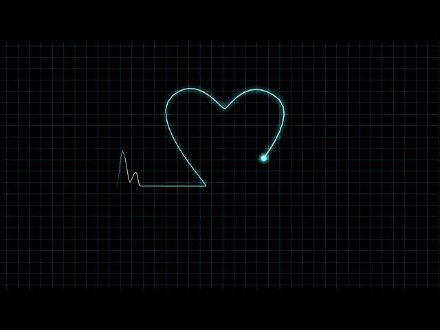 Heartbeat ECG Monitor FREE download black screen background + sound effect