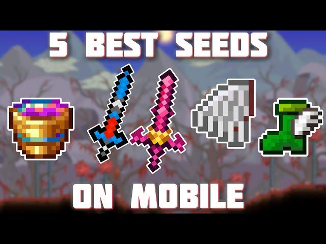 Terraria Mobile 1.4.4.9 - 5 Seeds to Best Start | How to get hermes boots | enchanted sword | Etc.