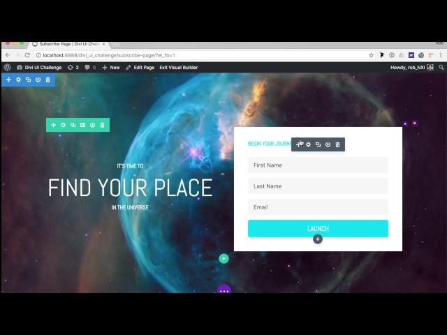 Divi UI Challenge #10 - Subscribe Page