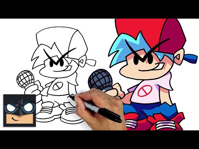 How To Draw Boyfriend | Friday Night Funkin