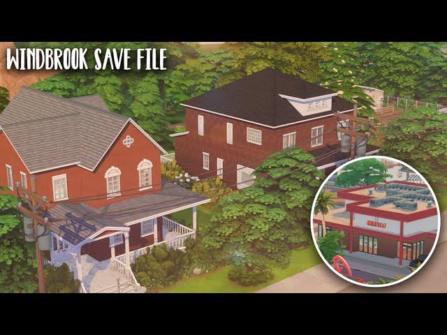 Super realistic save file  Windbrook 2.0...(Sims 4 Save File Overview)