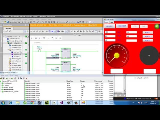 Connect OPC KepWare + PLC S7-1200 + Visual Studio