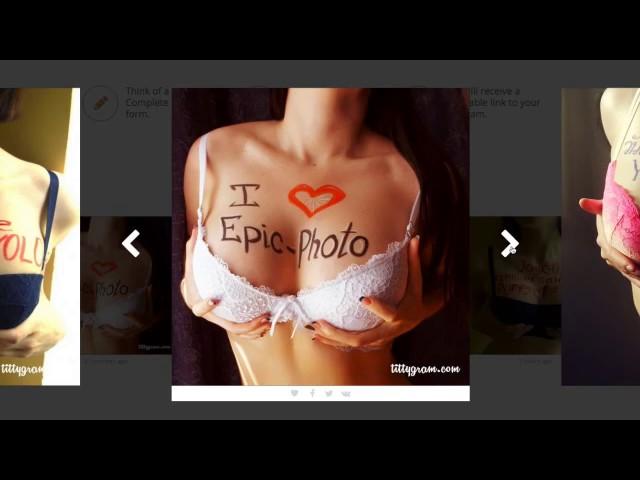 Поздравление, сообщение, реклама на женской груди дошли до Италии