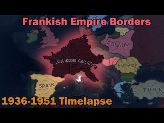 If France had borders of the Frankish Empire? | Hoi4 Timelapse