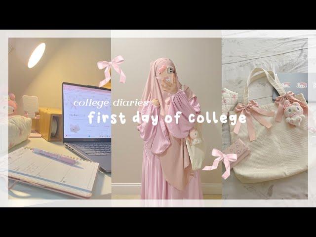 ౨ৎ first day of college vlog | freshman year, campus, what’s in my bag, in person + online classes