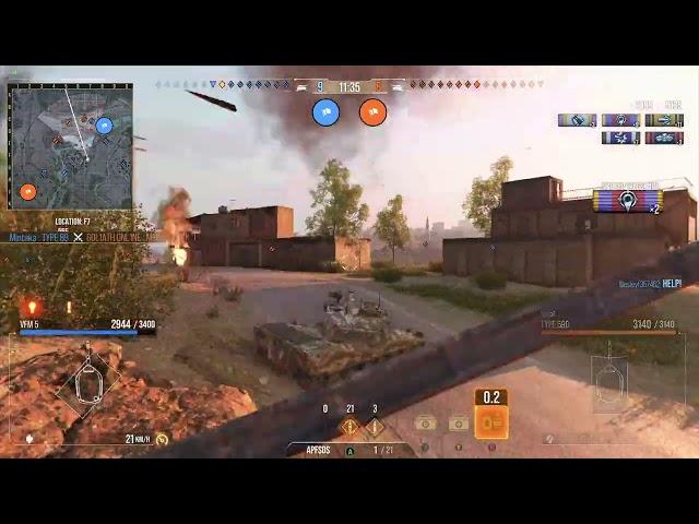 World of Tanks Console Vickers/FMC VFM 5 6 Kills (M)