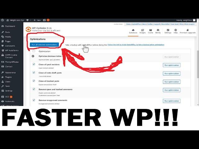 Increase Wordpress Site Speed - FREE Plugin WP Optimize Review & Setup Tutorial