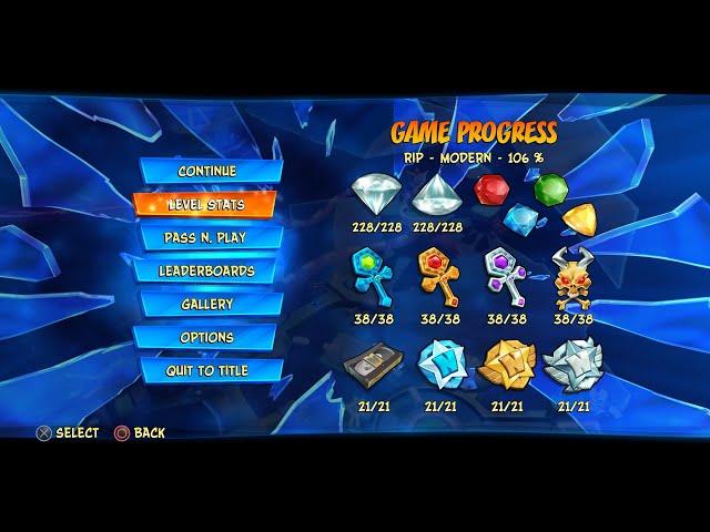 Crash Bandicoot 4 - 106% / Personally hardest Platinum & N. Sanely Perfect relic