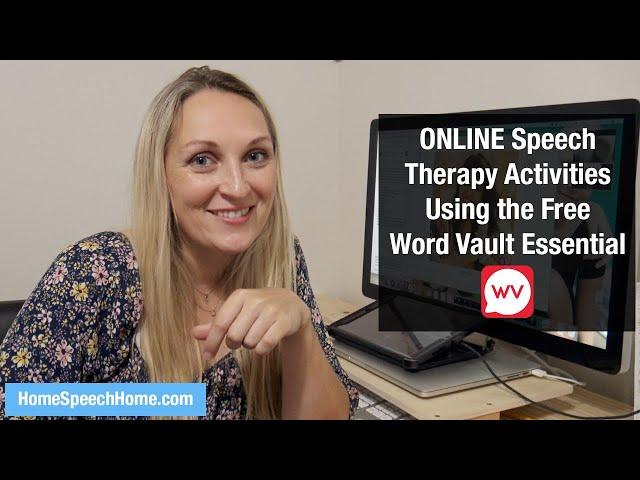 Online Speech Therapy Activities using Word Vault Essential