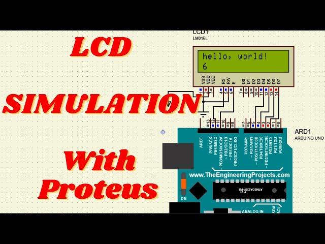 How to simulate LCD with proteus