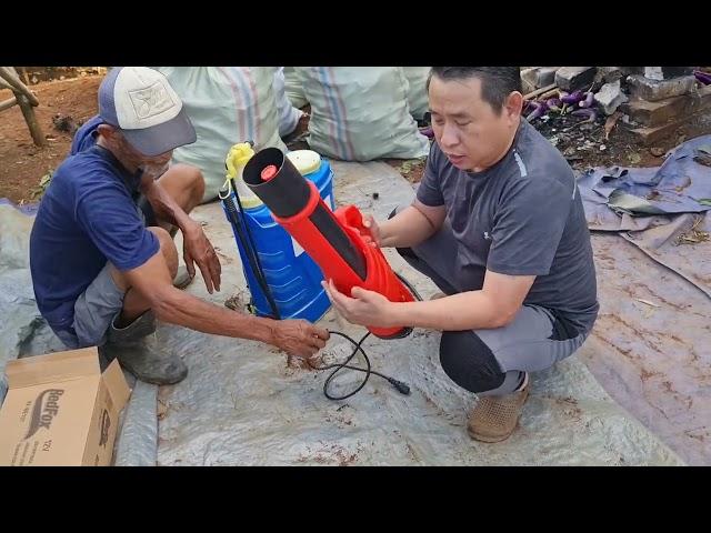 Pengujian kombinasi booster blower dan sprayer elektrik