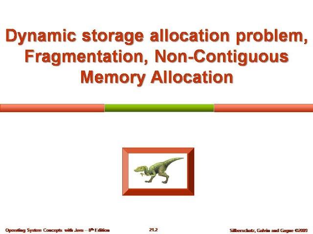 Operating System:Dynamic storage allocation problem, Fragmentation, Non-Contiguous Memory Allocation