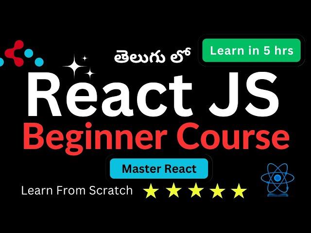 React Tutorials in Telugu | React JS Beginner Course