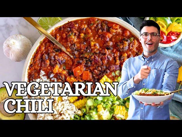 Easy Vegetarian Chili - 21grams Protein per Serving!