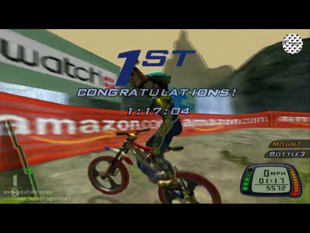 Downhill Domination Speedrun QUINTANAROO TD 1:17:04 - Mountain Biking Game - PS2 TAS Gameplay Video