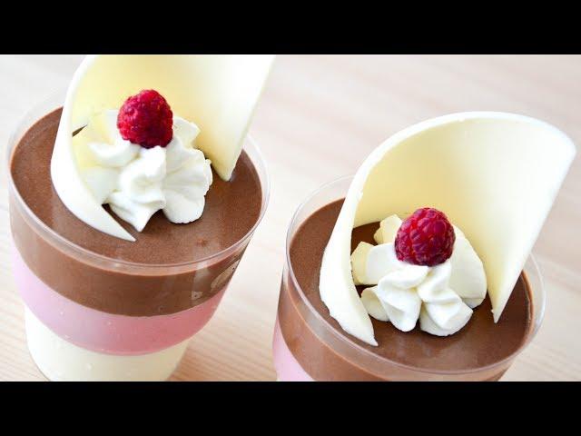 Десерт ДВА шоколада + МАЛИНА  Two Chocolates and Raspberries Dessert