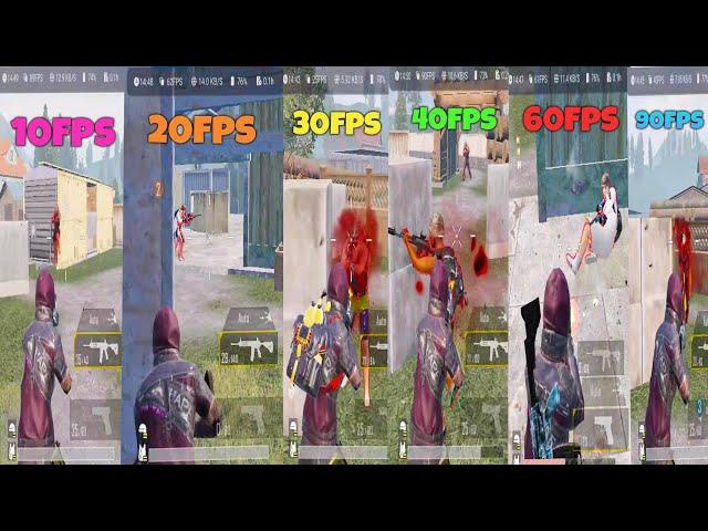 10Fps Vs 20Fps Vs 30Fps Vs 40Fps Vs 60Fps Vs 90Fps | PUBG MOBILE | BGMI | RED MAGIC 6S PRO FPS TEST