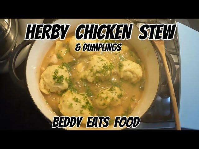 HERBY CHICKEN STEW & DUMPLINGS