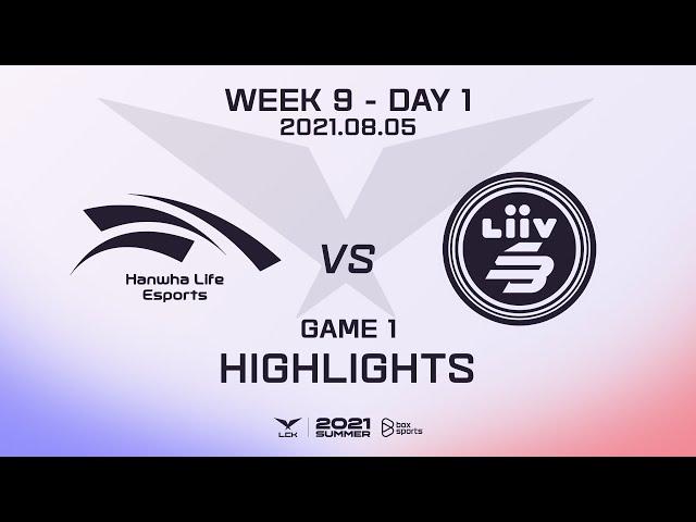 HLE vs LSB Highlights Game 1 | Week 9 Day 1 | 2021 LCK Summer Split