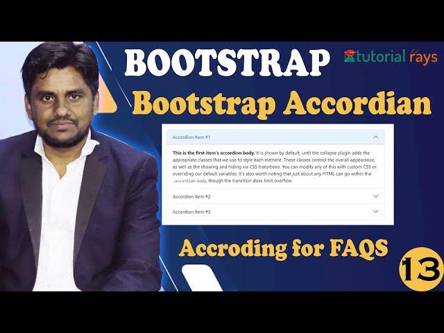 13  Bootstrap Accordion for FAQS | Bootstrap 5 Tutorial with Accordion examples