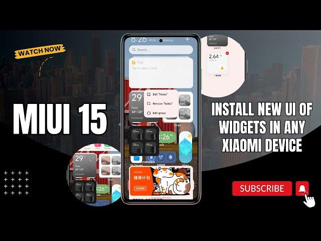 Install MIUI 15 New UI of Widgets | Install Widgets Folders now in any Xiaomi Device 