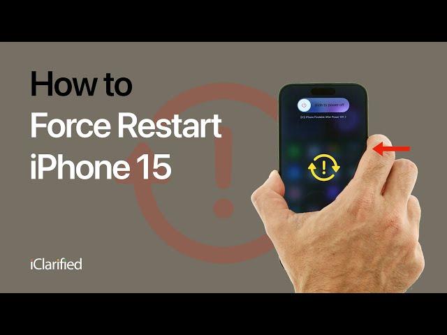 How to Force Restart iPhone 15