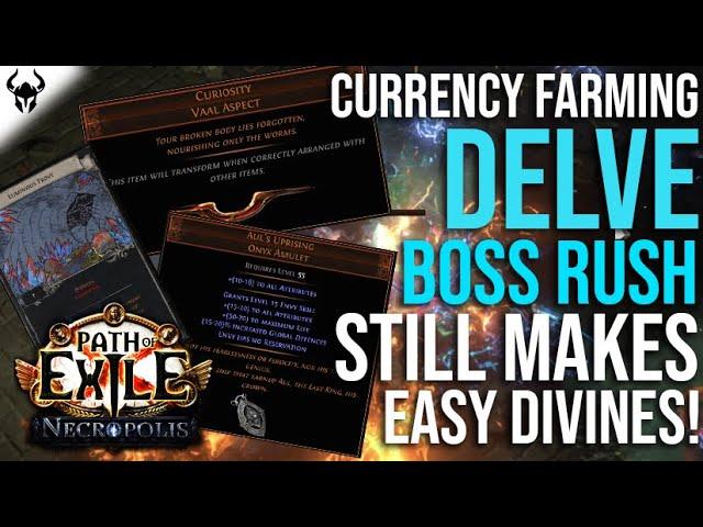 MAKE DIVS IN DELVE! My Delve Boss Rush Strategy (300-350 Horizontal Depth Blasting) | PoE 3.24