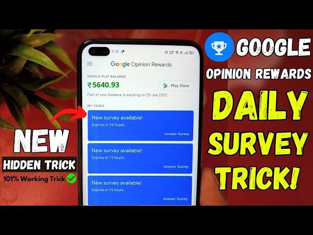 How to Get Unlimited Surveys in Google Opinion Rewards 2023 - ₹20 Per Day