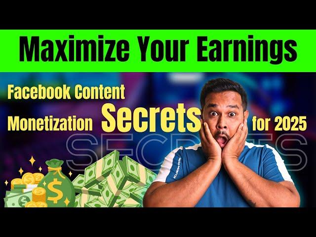 How to Earn Money From Facebook Content Monetization  How to Earn Money From Facebook Page 2025