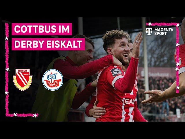 FC Energie Cottbus - F.C. Hansa Rostock, Highlights mit Live-Kommentar | 3. Liga | MAGENTA SPORT